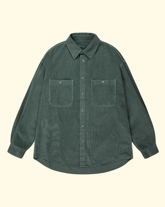 Corduroy Pigment Shirt | Dark Green