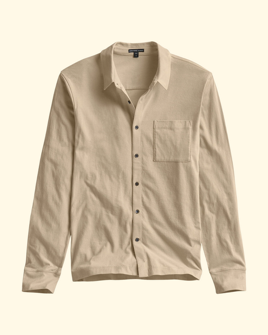 Clean Finish Jersey Shirt | Light Khaki