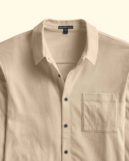 Clean Finish Jersey Shirt | Light Khaki