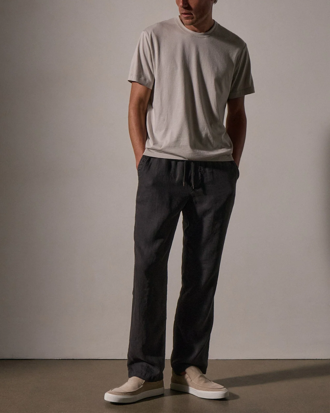 Relaxed Fit Linen Pant | Magma Pigment