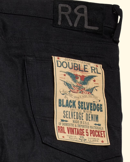 Straight Fit 5 Pocket Vintage Selvedge | Black