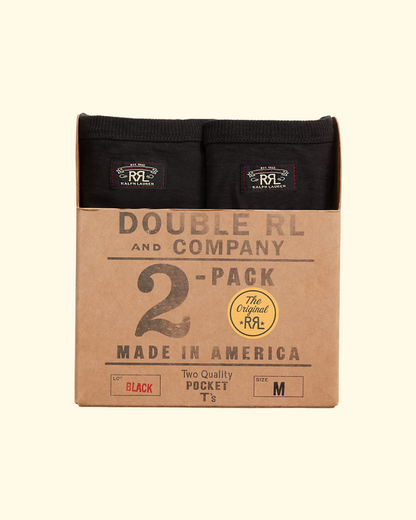 Short Sleeve Pocket T-Shirt 2-Pack | Black