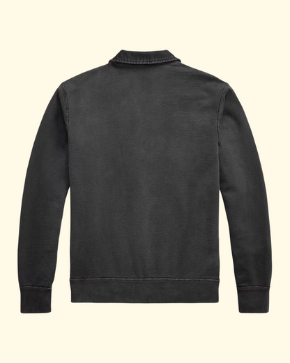 Long Sleeve Heavyweight Quarter Zip | Faded Black