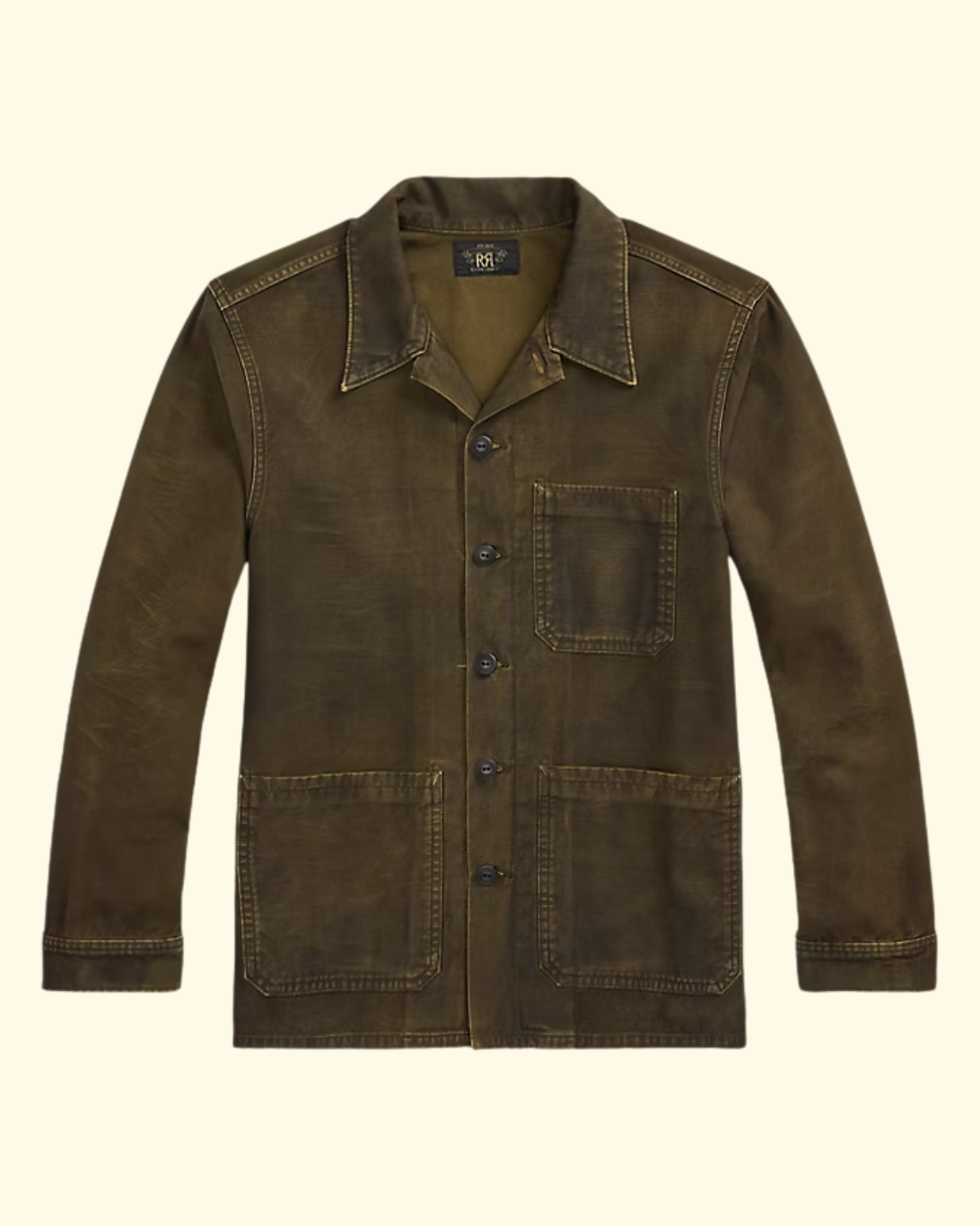 Cotton Reverse Asher Overshirt | Washed Brown