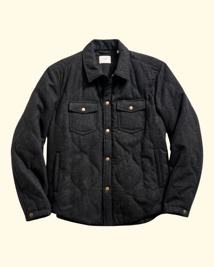 Theo Quilted Jacket | Charcoal Heather