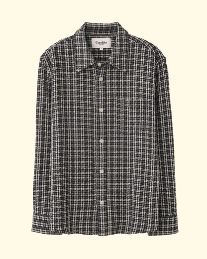Reverse Tweed Snow Check | Blue