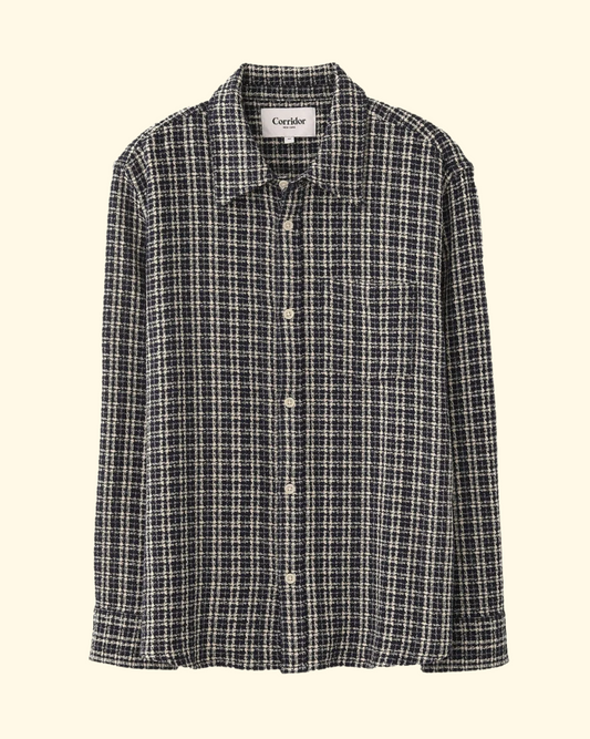 Reverse Tweed Snow Check | Blue