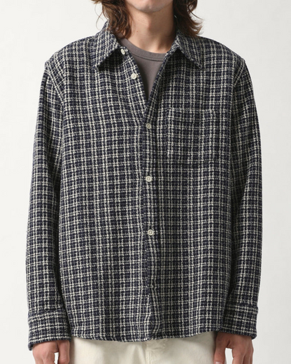 Reverse Tweed Snow Check | Blue