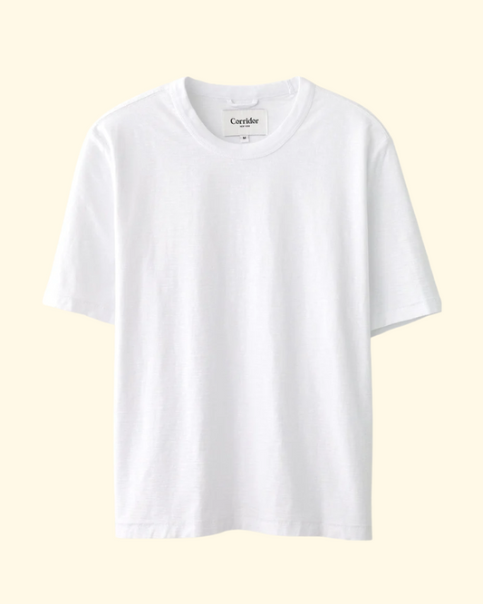 Slub Cotton Tee | White
