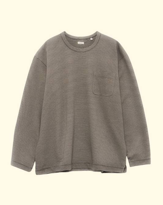 Stripe Pocket L/S Tee | Black/Grey