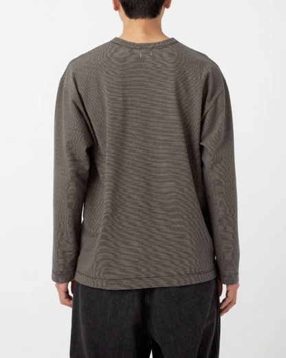 Stripe Pocket L/S Tee | Black/Grey