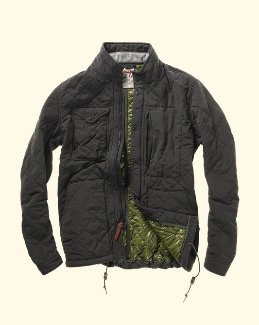 Quilted Tanker Jacket | Charcoal