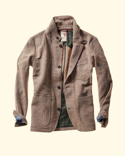 Heritage Trap Blazer | Herringbone