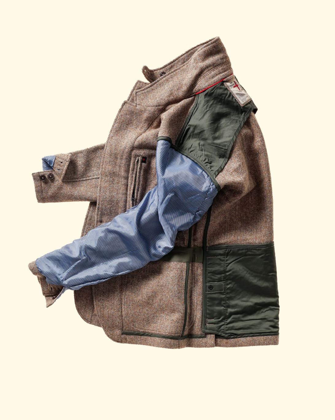 Heritage Trap Blazer | Herringbone