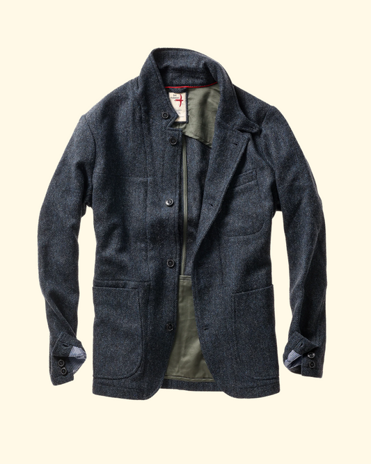 Heritage Trap Blazer | Navy Twill