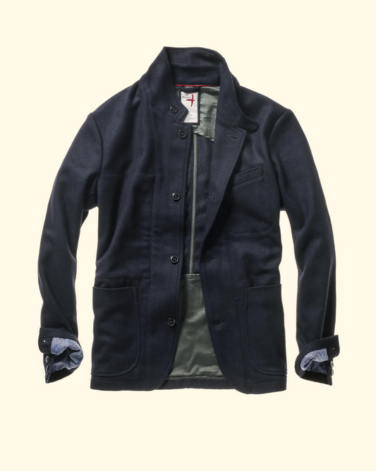Heritage Trap Blazer | Dark Navy Whipcord