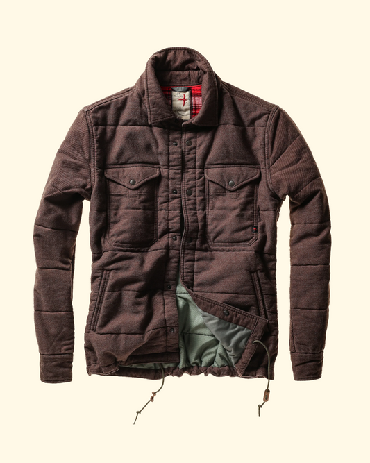 Moleskin Snap Jacket | Dark Brown