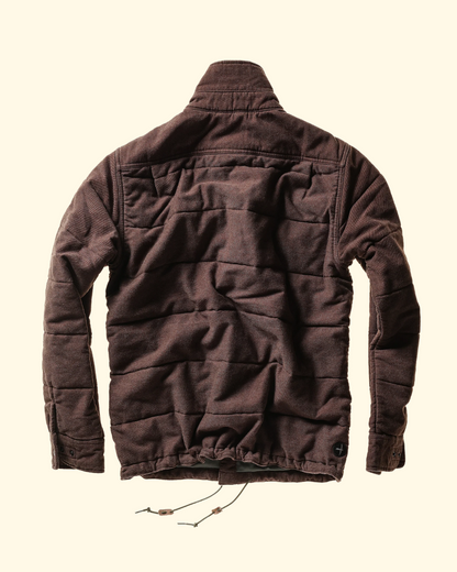 Moleskin Snap Jacket | Dark Brown