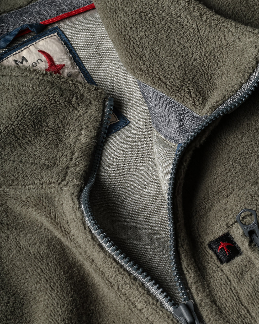 Sheared Fleece Half Zip | Olive Fade