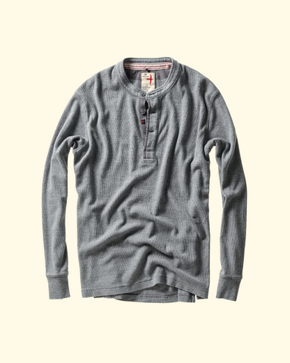 French Rib Henley | Grey