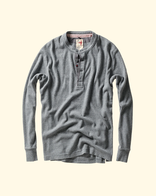 French Rib Henley | Grey