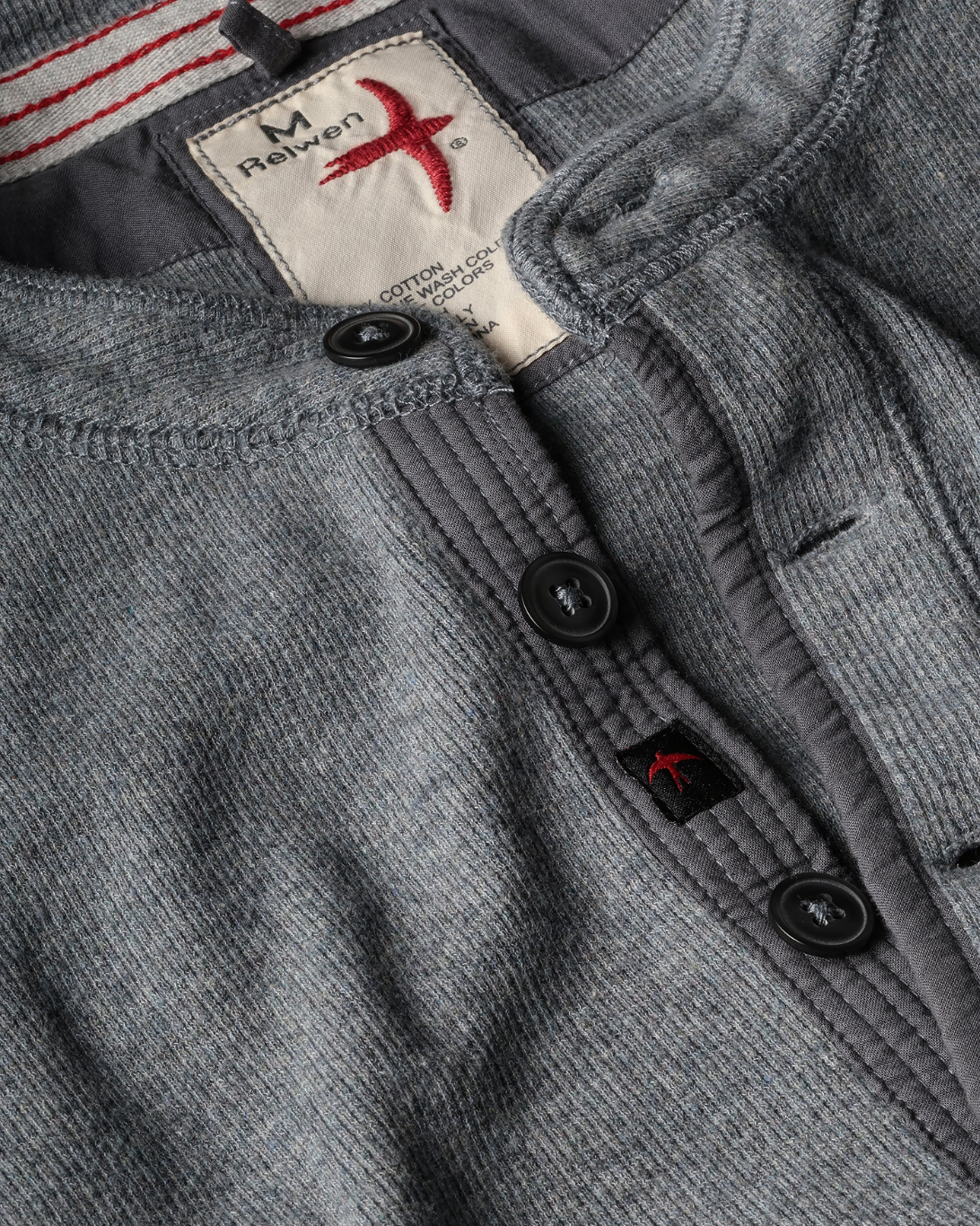 French Rib Henley | Grey