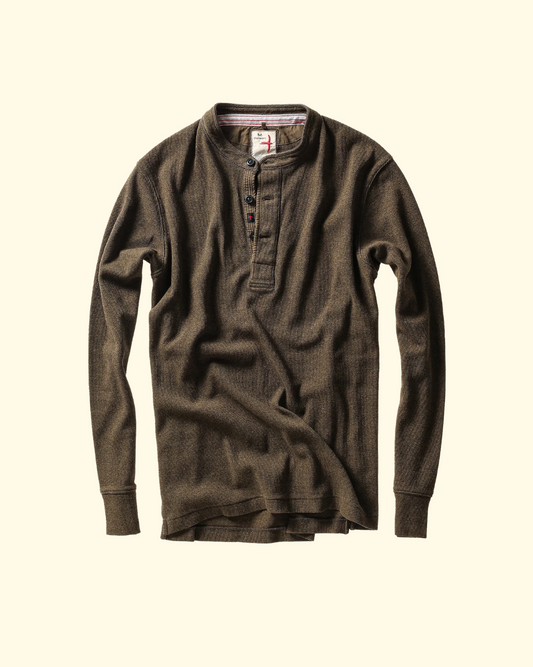French Rib Henley | Loden