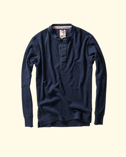 French Rib Henley | Navy