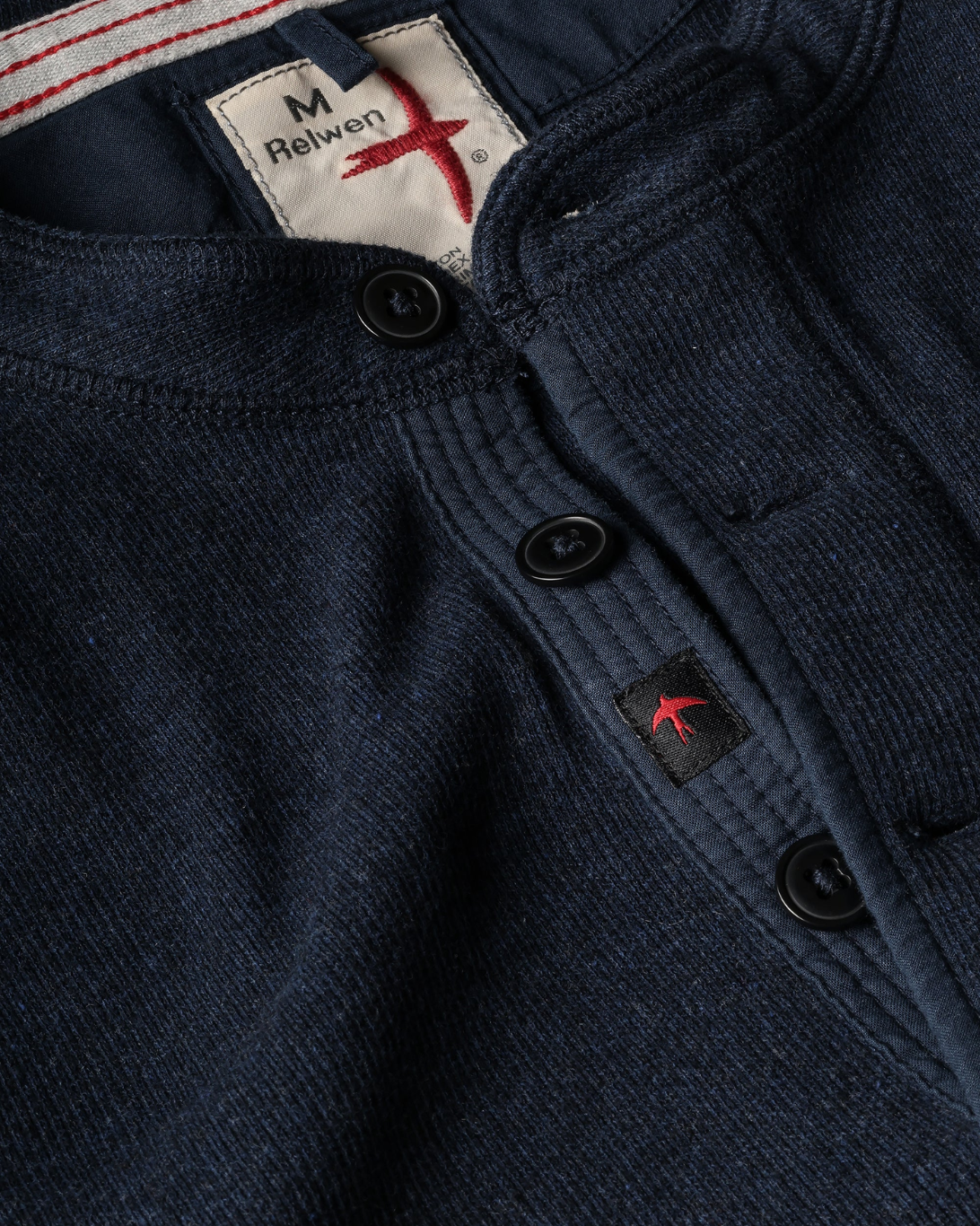 French Rib Henley | Navy