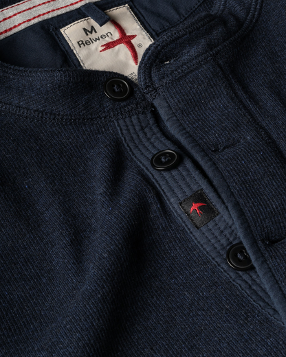 French Rib Henley | Navy