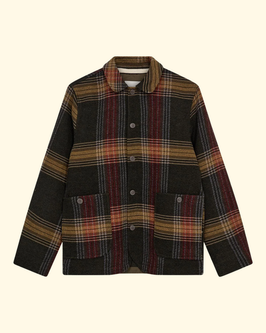 Akoscar Heavy Twill Overshirt | Forest Night