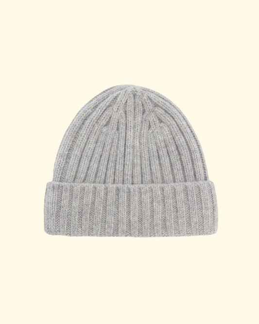 Cashmere Beanie | Heather Grey