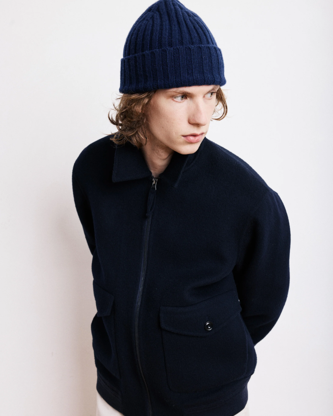 Cashmere Beanie | Navy