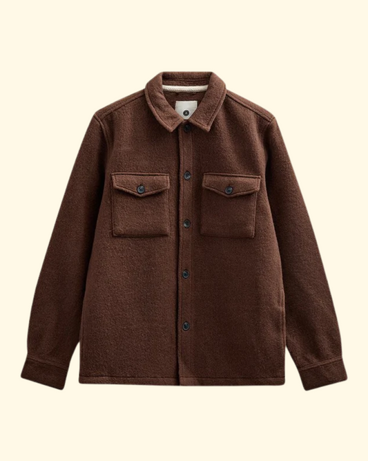 Akoscar Boiled Wool Overshirt | Carafe