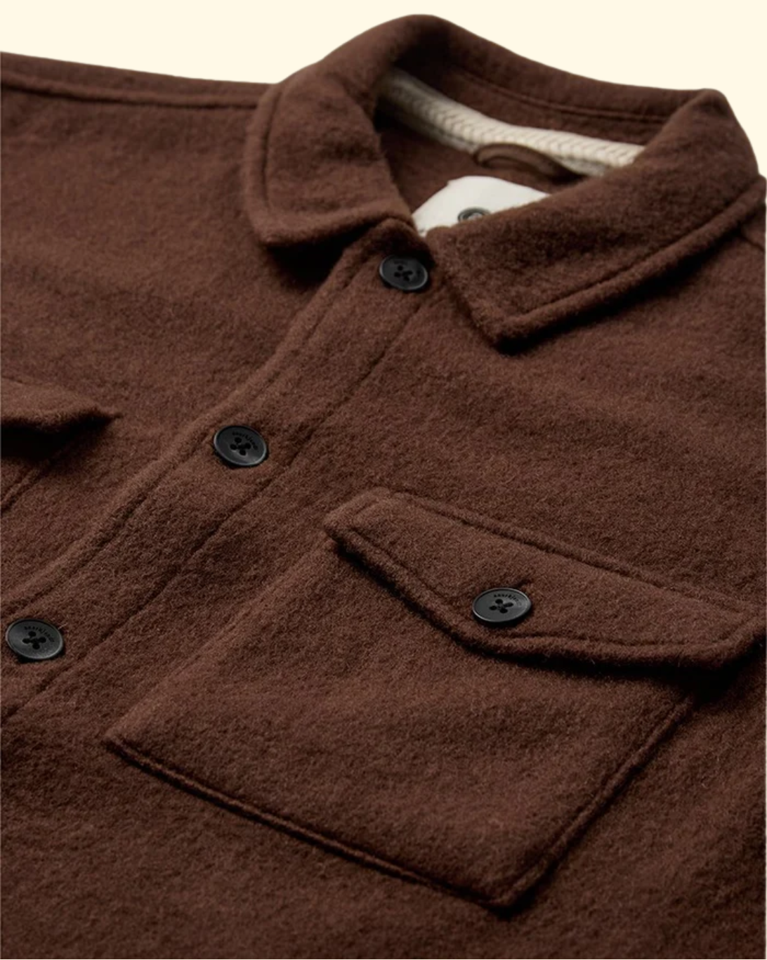 Akoscar Boiled Wool Overshirt | Carafe