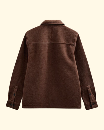 Akoscar Boiled Wool Overshirt | Carafe