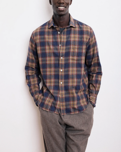 Paul Checked Flannel | Blue & Gold