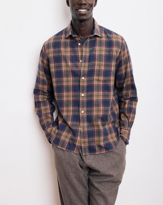 Paul Checked Flannel | Blue & Gold