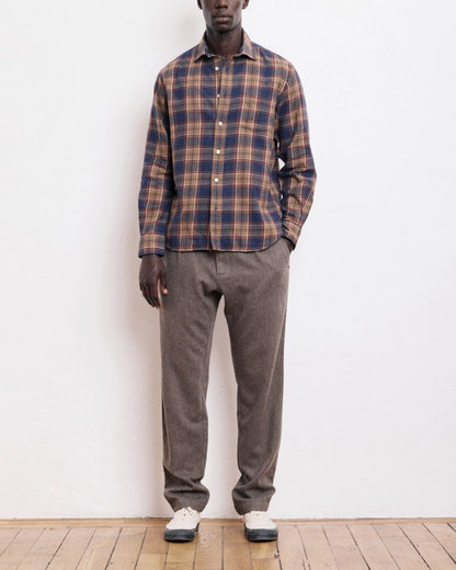Paul Checked Flannel | Blue & Gold