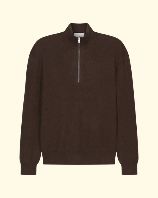 Half Zip Jumper | Espresso Brown