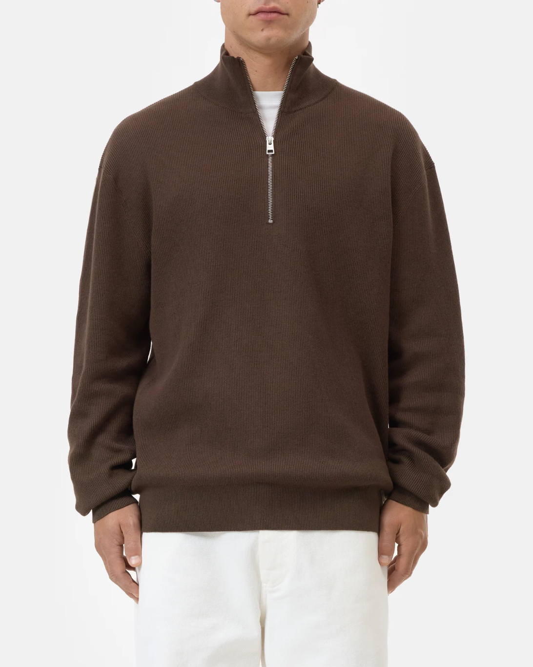 Half Zip Jumper | Espresso Brown