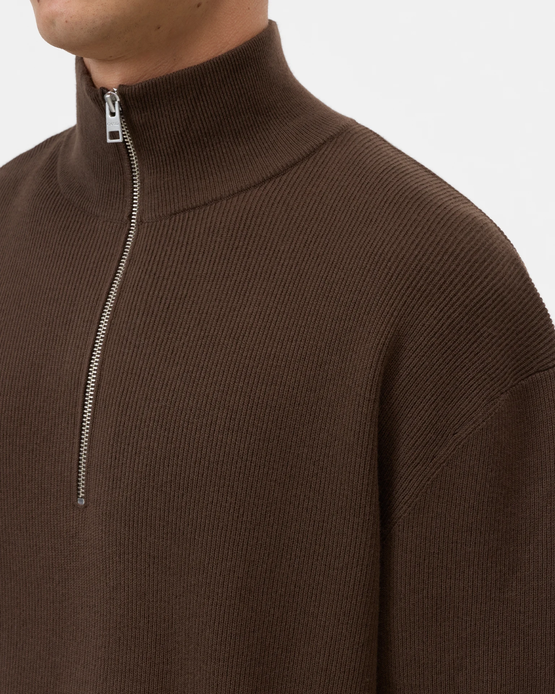 Half Zip Jumper | Espresso Brown