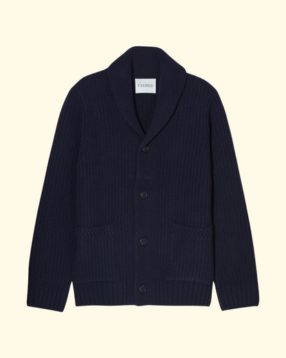 Scarf Collar Cardigan | Dark Night