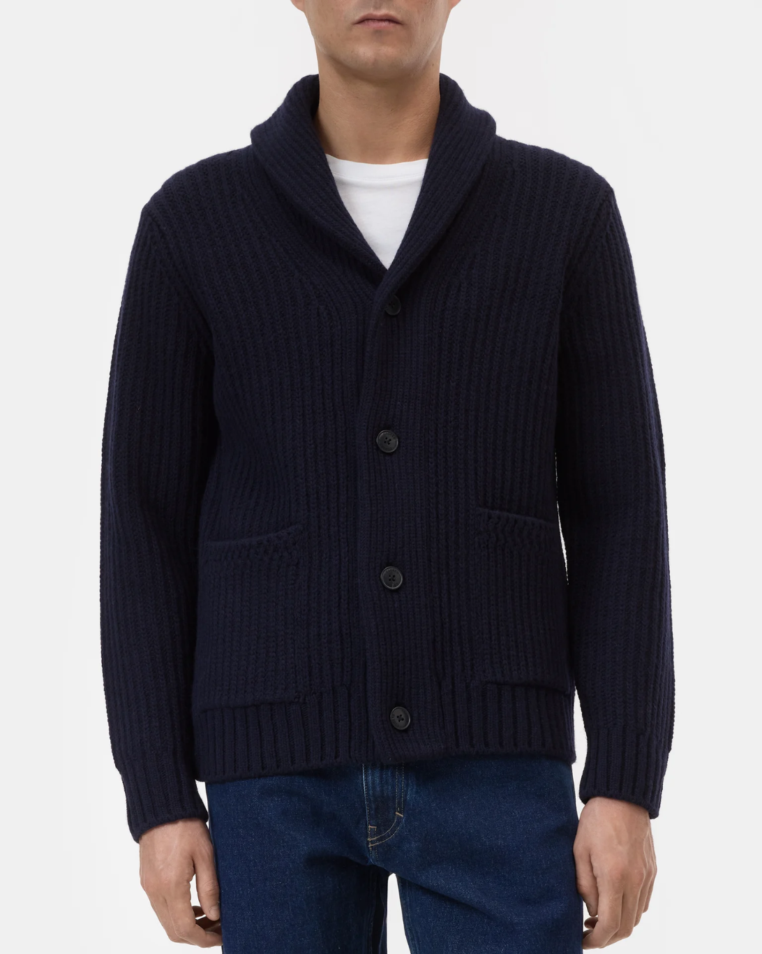 Scarf Collar Cardigan | Dark Night