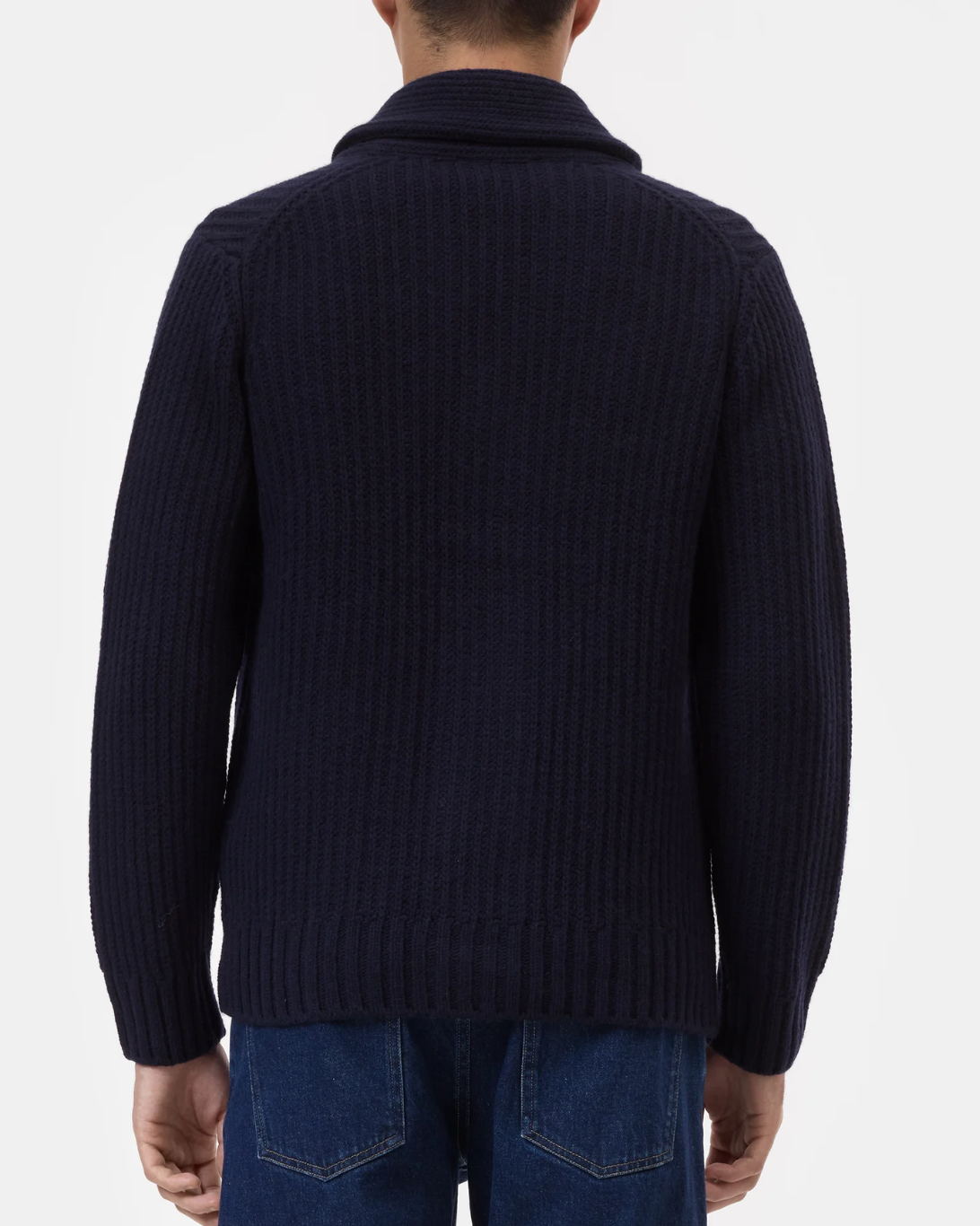 Scarf Collar Cardigan | Dark Night