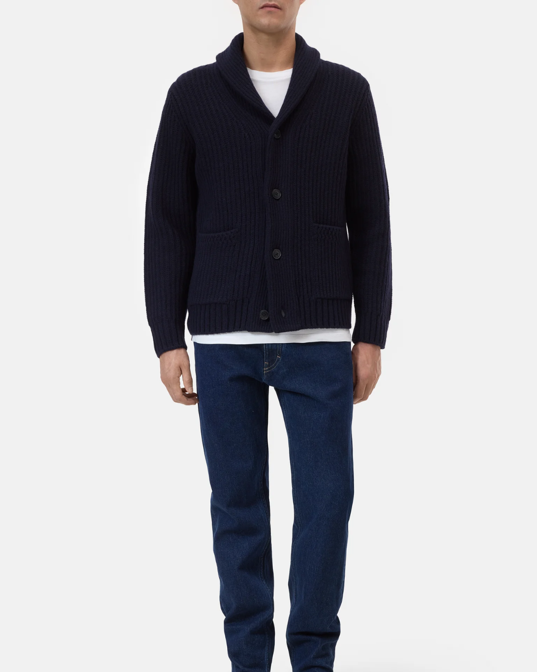 Scarf Collar Cardigan | Dark Night