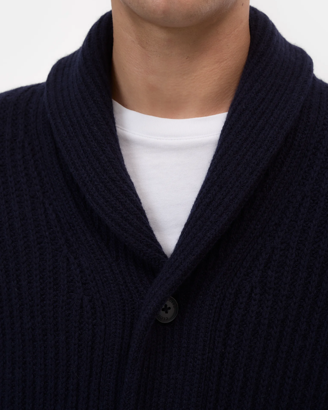 Scarf Collar Cardigan | Dark Night