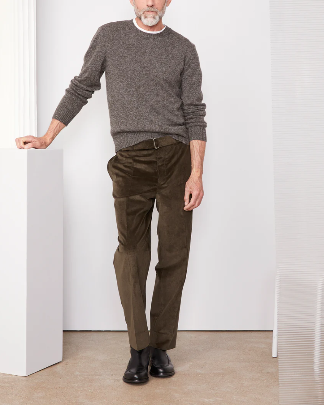 Mycrew Sweater | Olive/Heather Grey