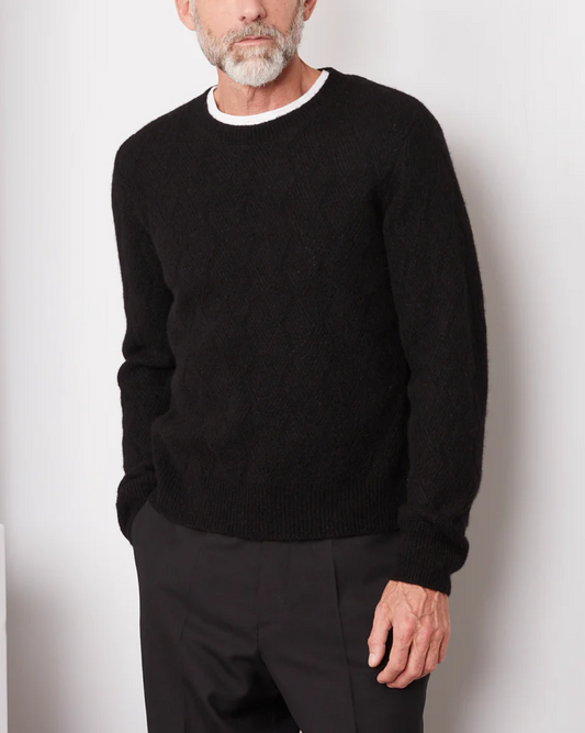Marco Argyle Sweater | Black