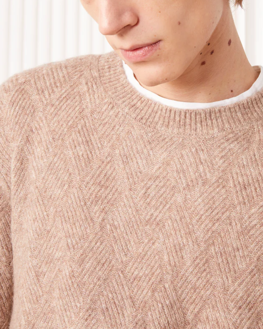 Marco Argyle Sweater | Heather Beige